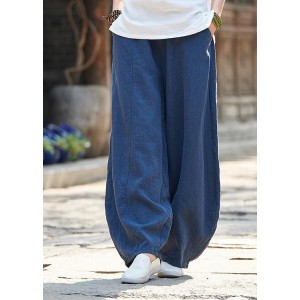Spring cotton linen women retro ramie wild trousers women's bloomers