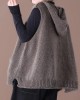 2025 New Loose Large Size Literary Hooded Knit Waistcoat Sweater Coat 2025 New Loose Large Size Literary Hooded Knit Waistcoat Sweater Coat