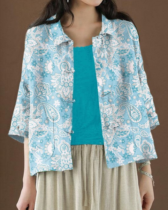 Beautiful Green Peter Pan Collar Pockets Summer Linen top Beautiful Green Peter Pan Collar Pockets Summer Linen top
