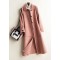Art Peter pan Collar Button Down fine Woolen Coats Women pink plaid silhouette jackets
