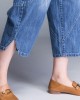 Plus Size Blue Pockets Patchwork lantern Fall Denim Pants Plus Size Blue Pockets Patchwork lantern Fall Denim Pants