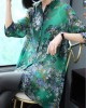 Stylish Peter Pan Collar Button Print Chiffon Shirt Tops Summer Stylish Peter Pan Collar Button Print Chiffon Shirt Tops Summer