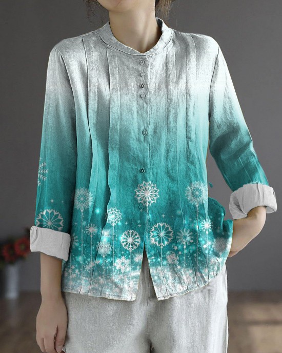 Women Yellow Elegant Button Fall Top Long Sleeve Linen Women Yellow Elegant Button Fall Top Long Sleeve Linen