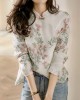 Unique Beige Print Linen Blouses Spring Unique Beige Print Linen Blouses Spring