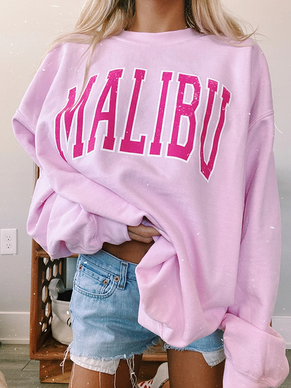 women's round neck pullover sweatshirt HF1010-01-04