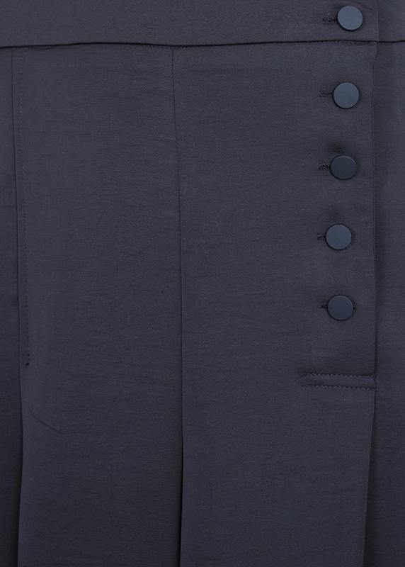 Diy Black Button Wide Leg Pants Summer